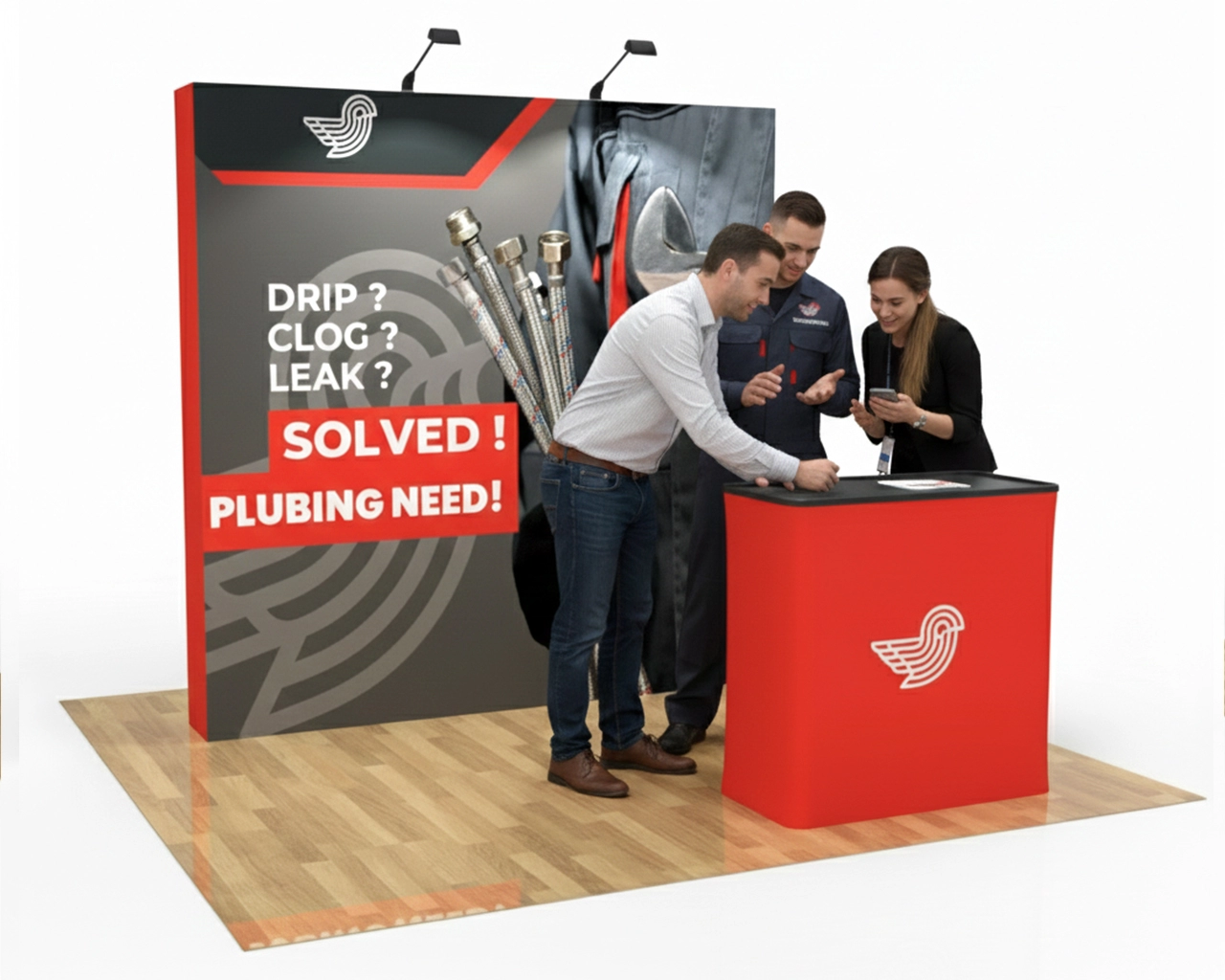 8ft Straight Pop Up Display