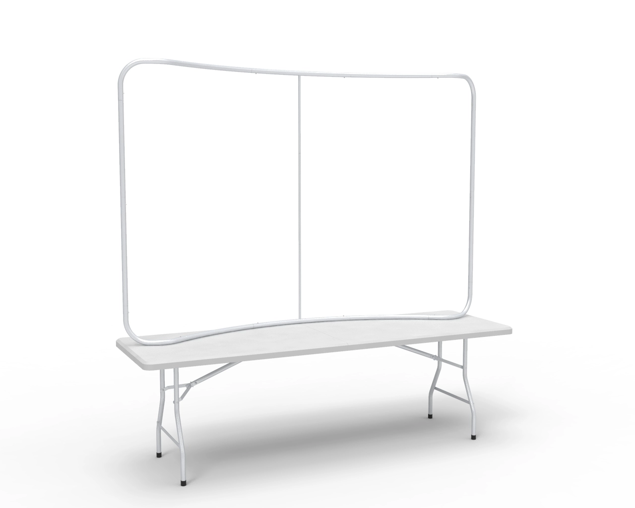 8ft Curved Table Top Banners for Trade Shows