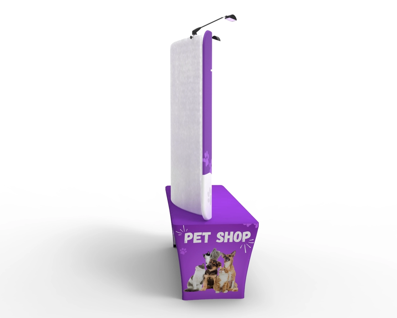 8ft Curved Table Top Banners for Trade Shows