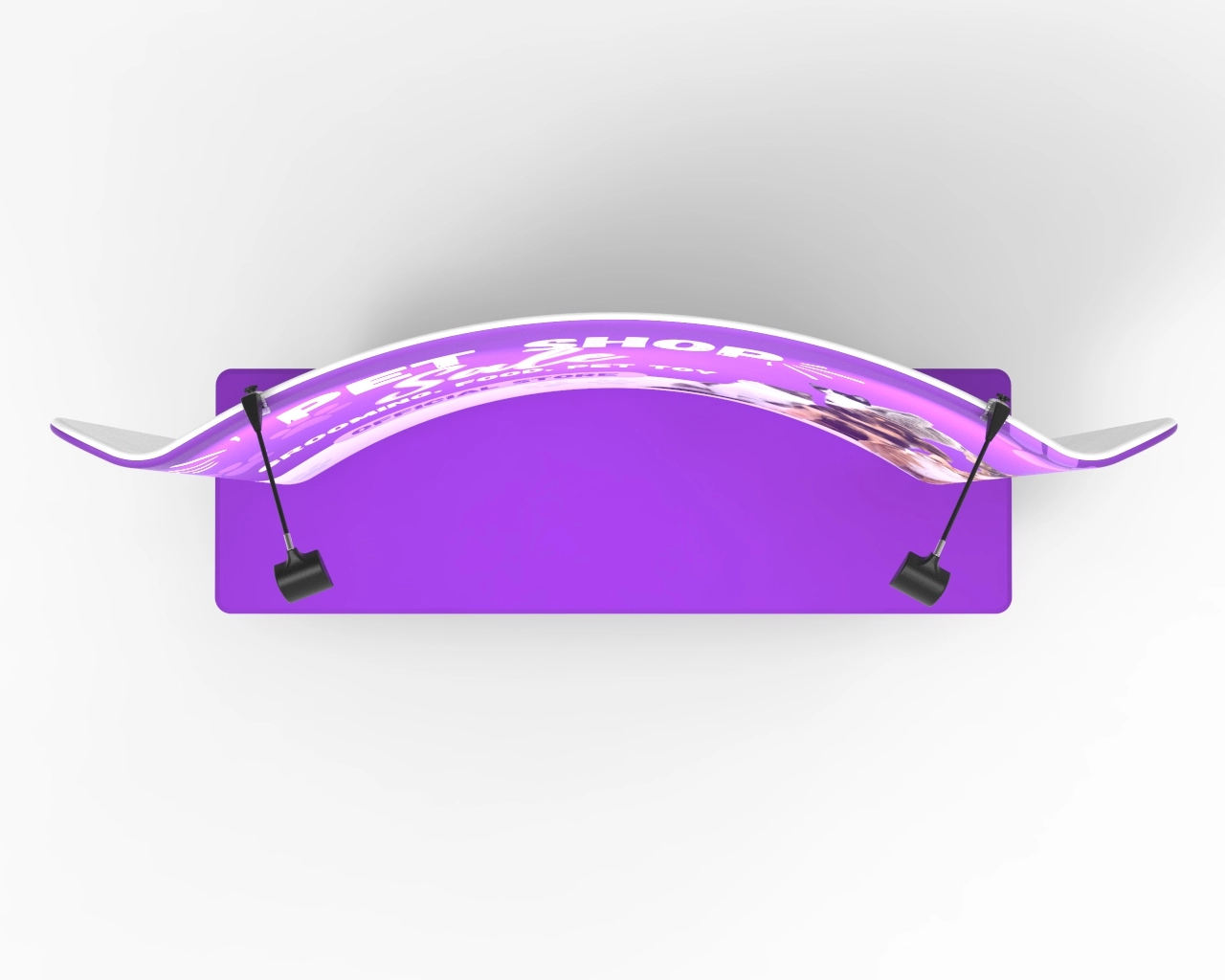 8ft Curved Table Top Banners for Trade Shows
