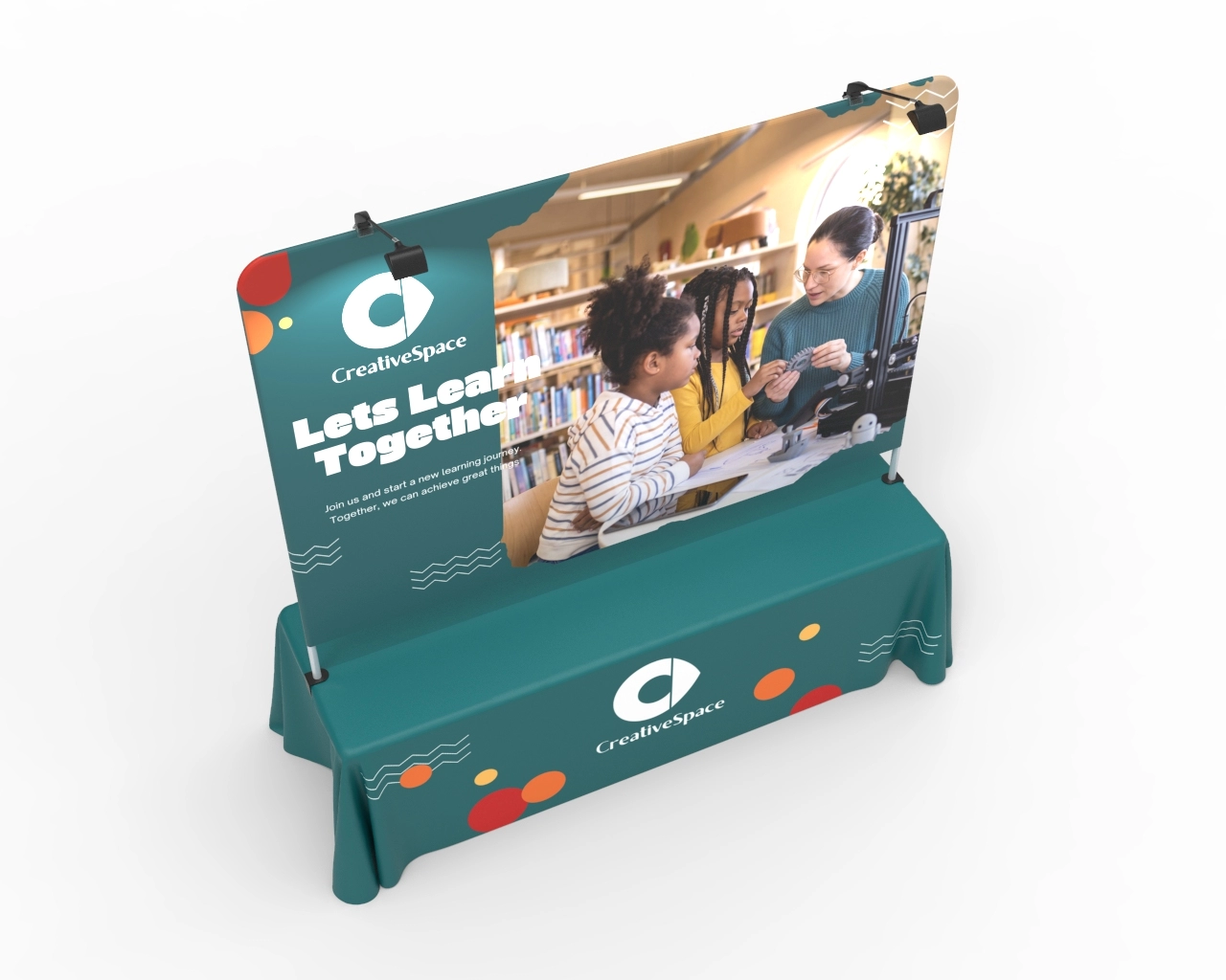 8ft Straight Trade Show Tabletop Display