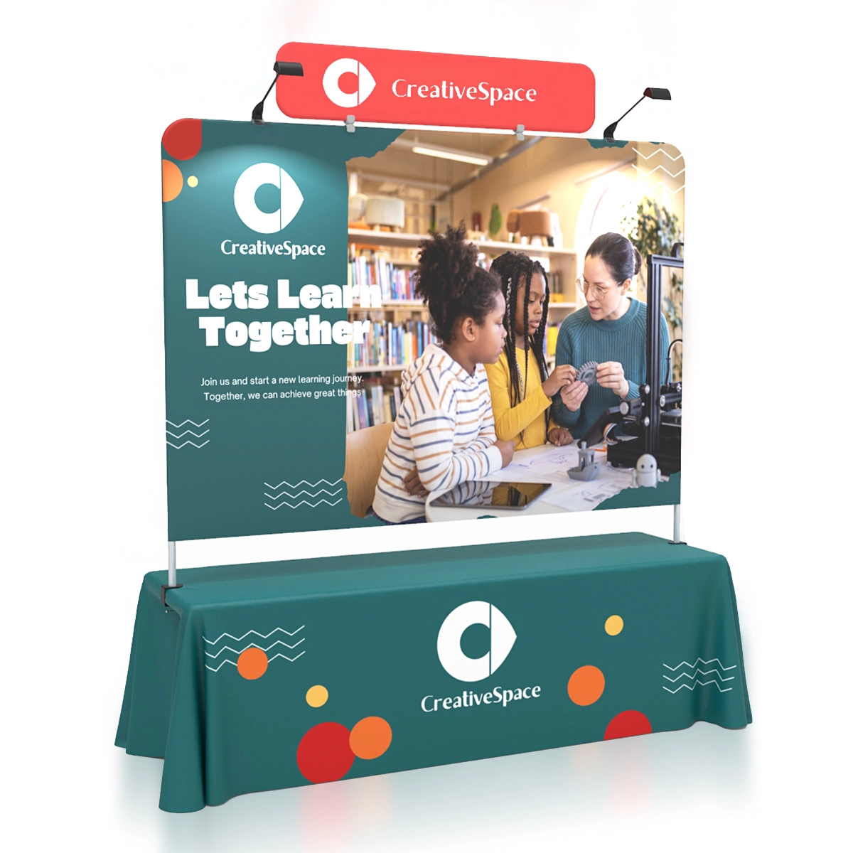 8ft Straight Trade Show Tabletop Display