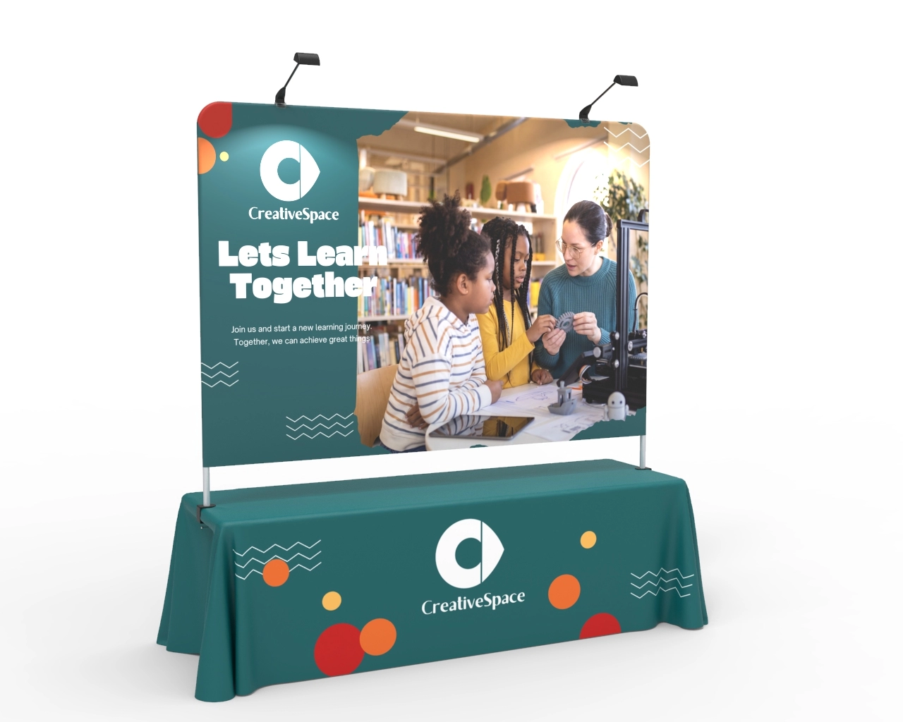 8ft Straight Trade Show Tabletop Display