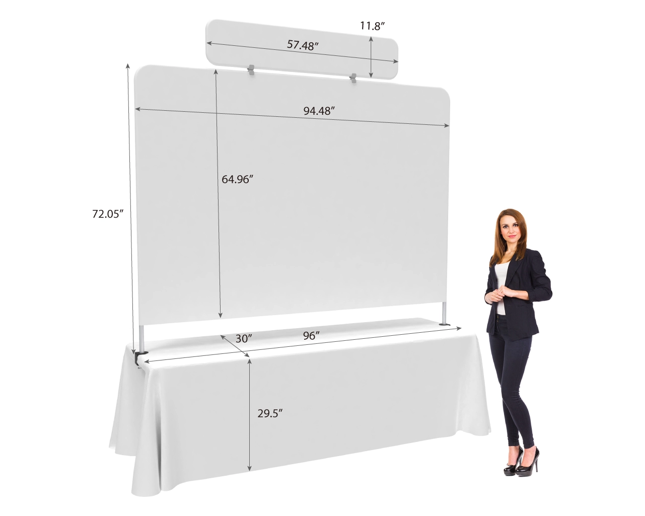 8ft Straight Trade Show Tabletop Display