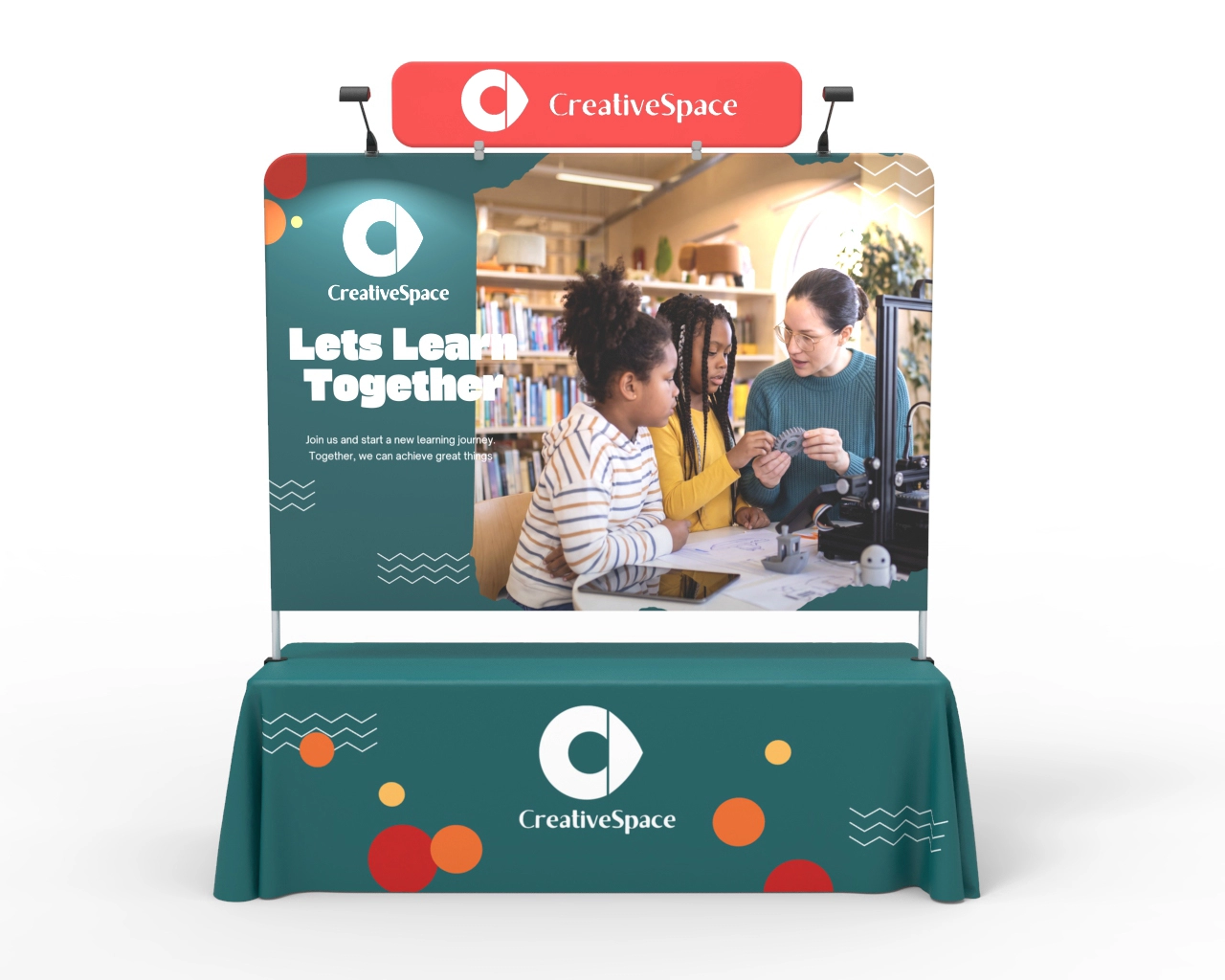 8ft Straight Trade Show Tabletop Display