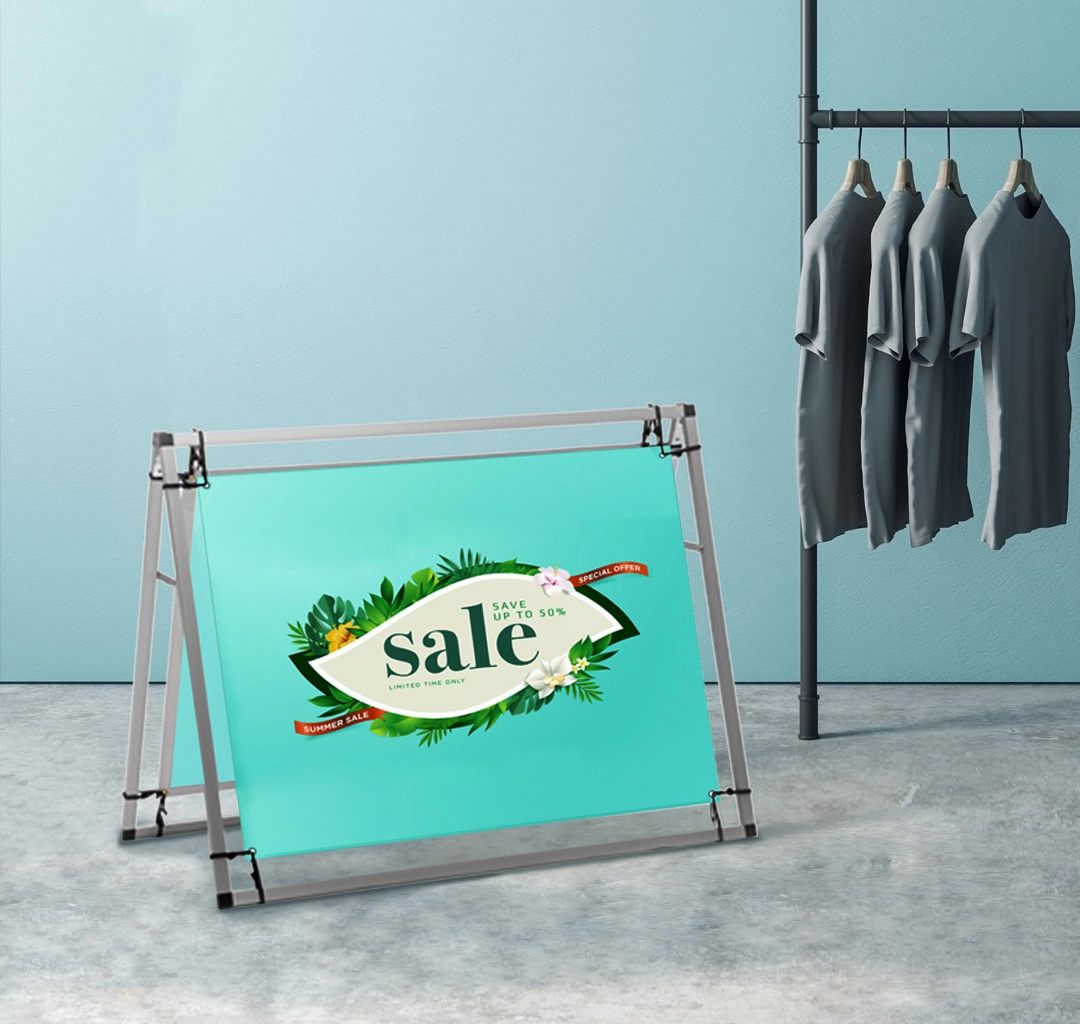 4FT A-Frame Banner Display