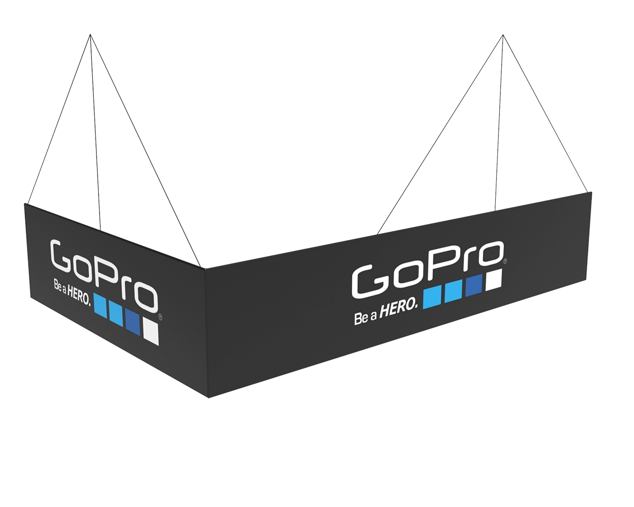 20ft L-Shaped Hanging Sign for Trade Shows