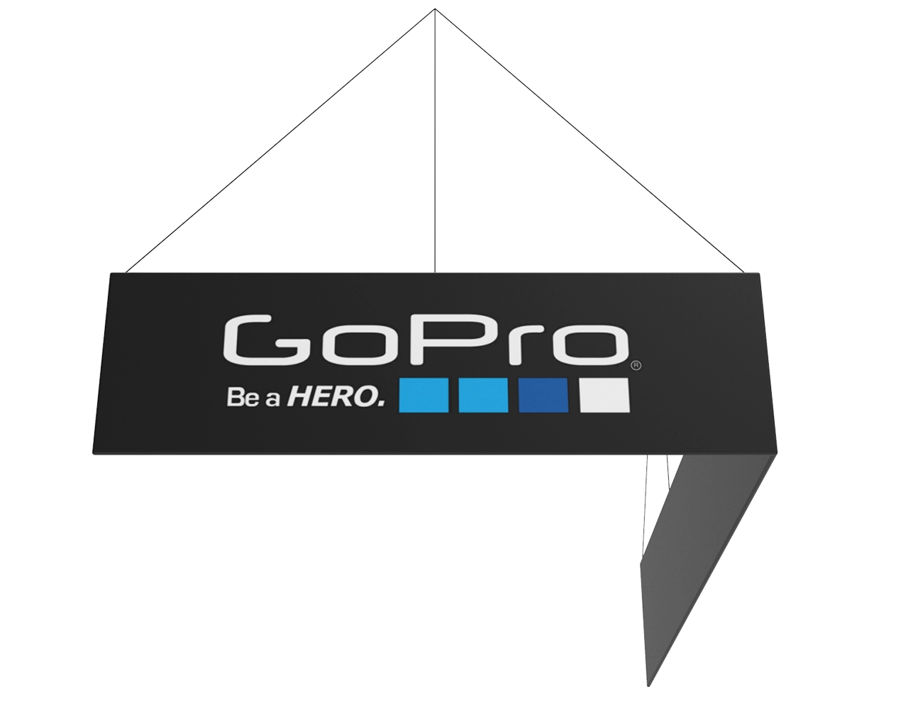 20ft L-Shaped Hanging Sign for Trade Shows