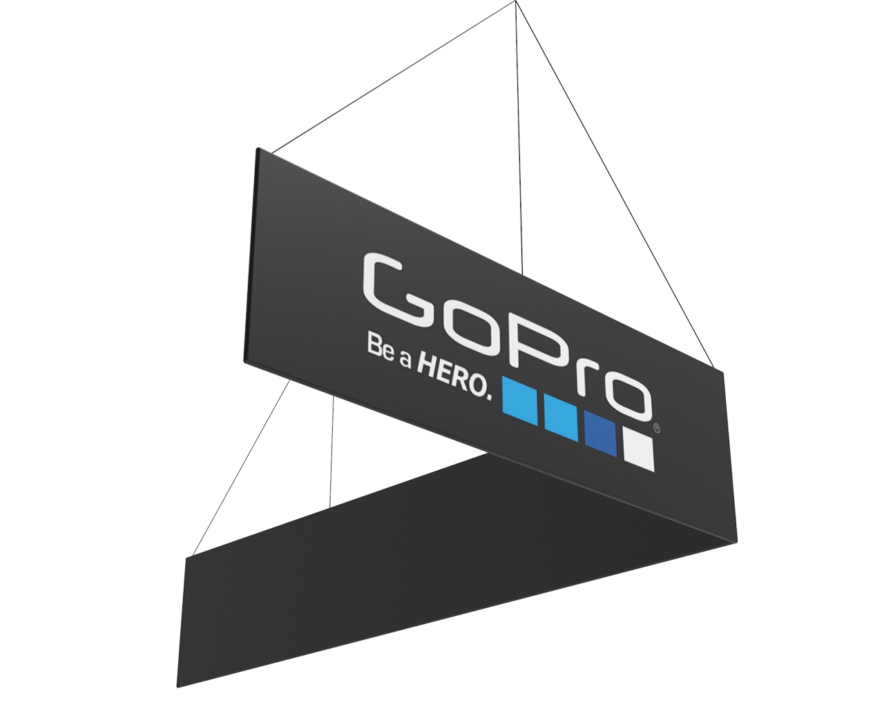 20ft L-Shaped Hanging Sign for Trade Shows