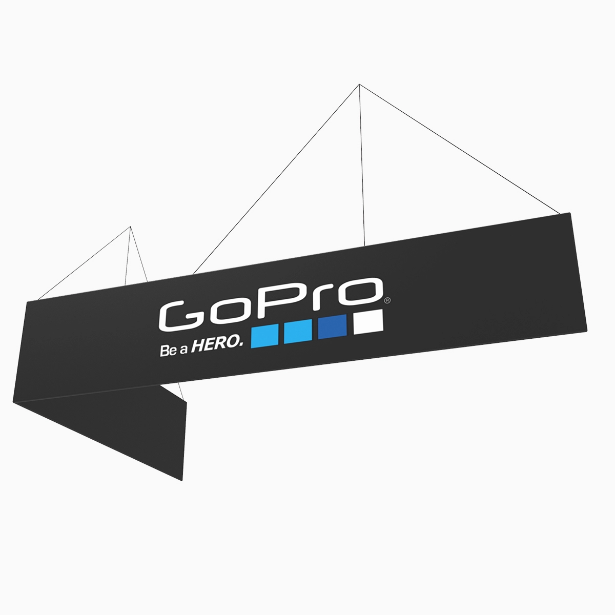 20ft L-Shaped Hanging Sign for Trade Shows