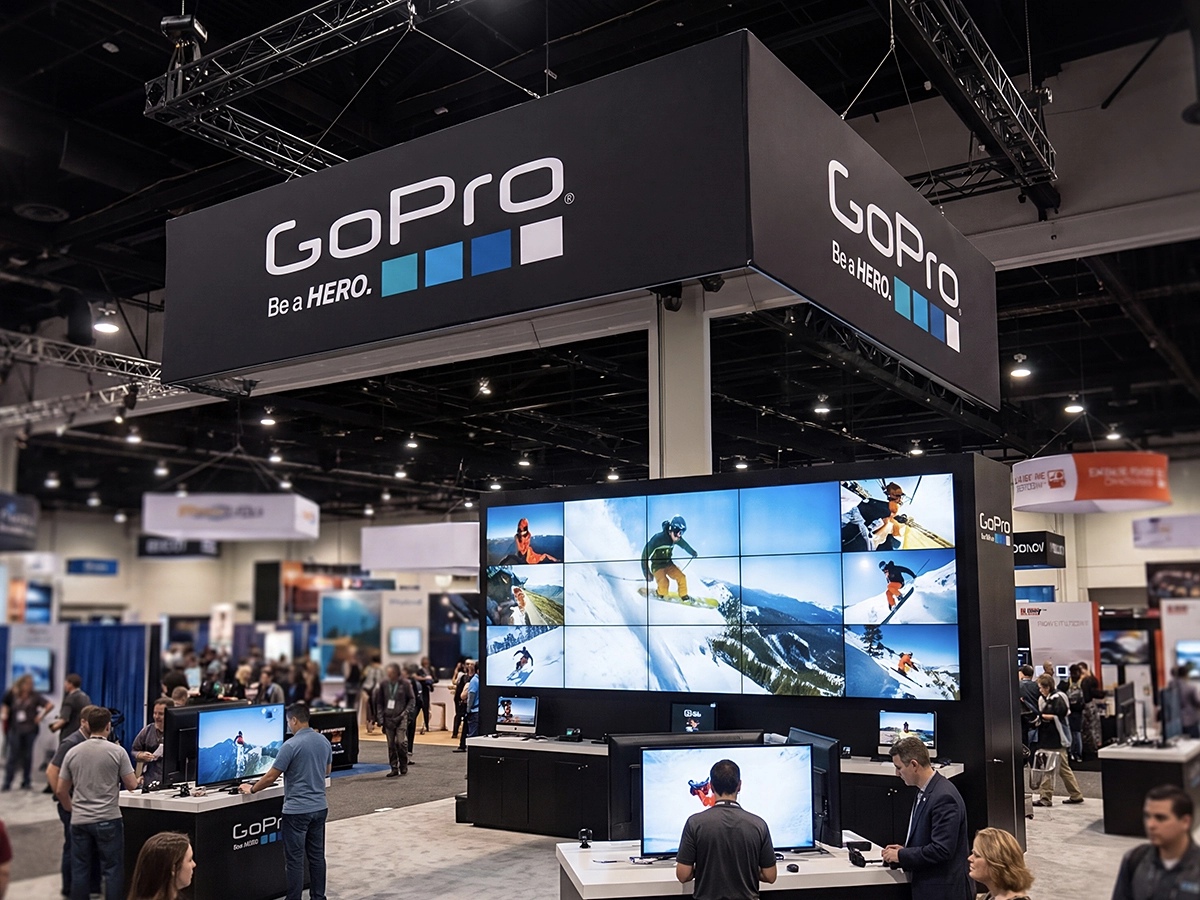 20ft L-Shaped Hanging Sign for Trade Shows