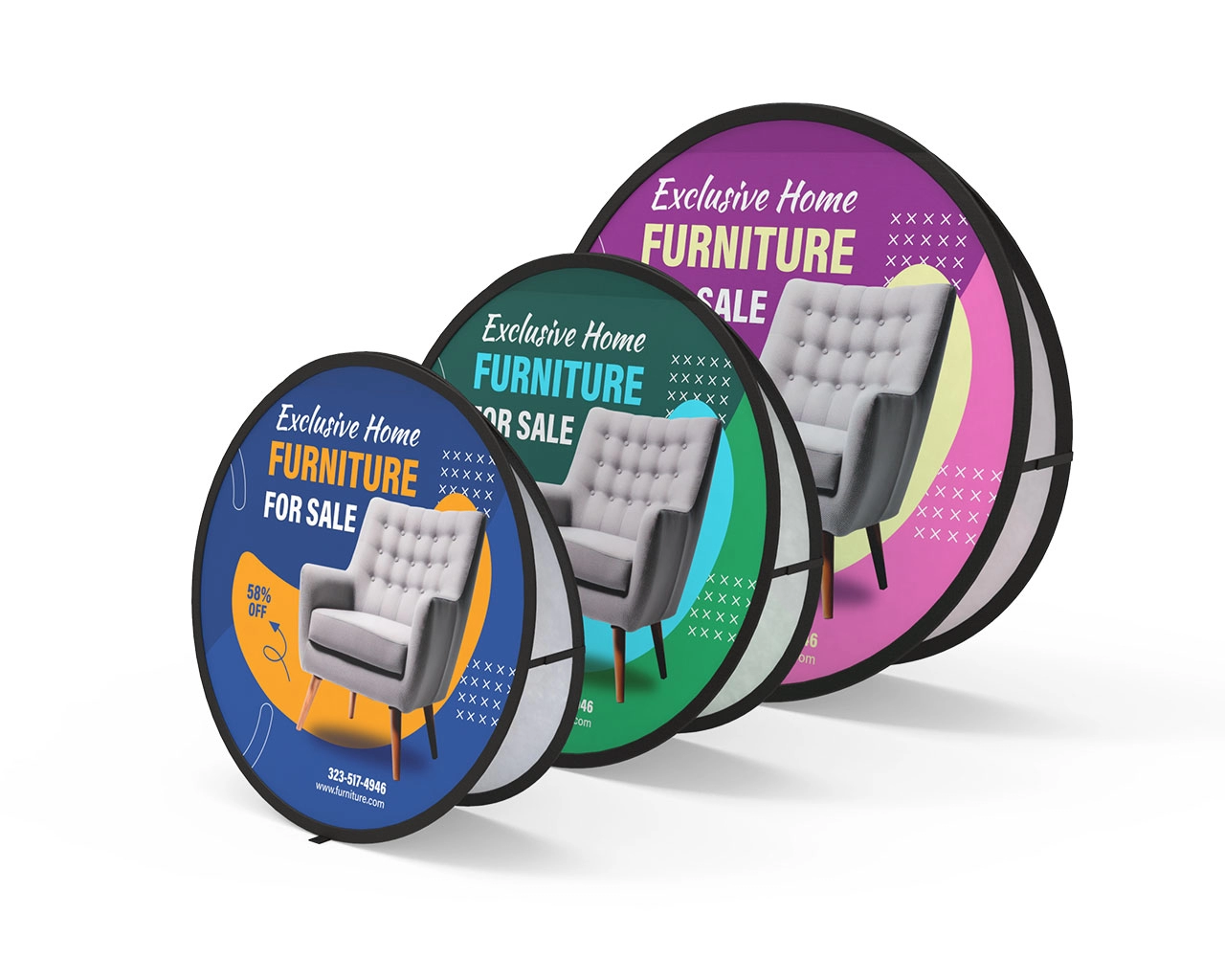 Circular A-Frame Banner Stand