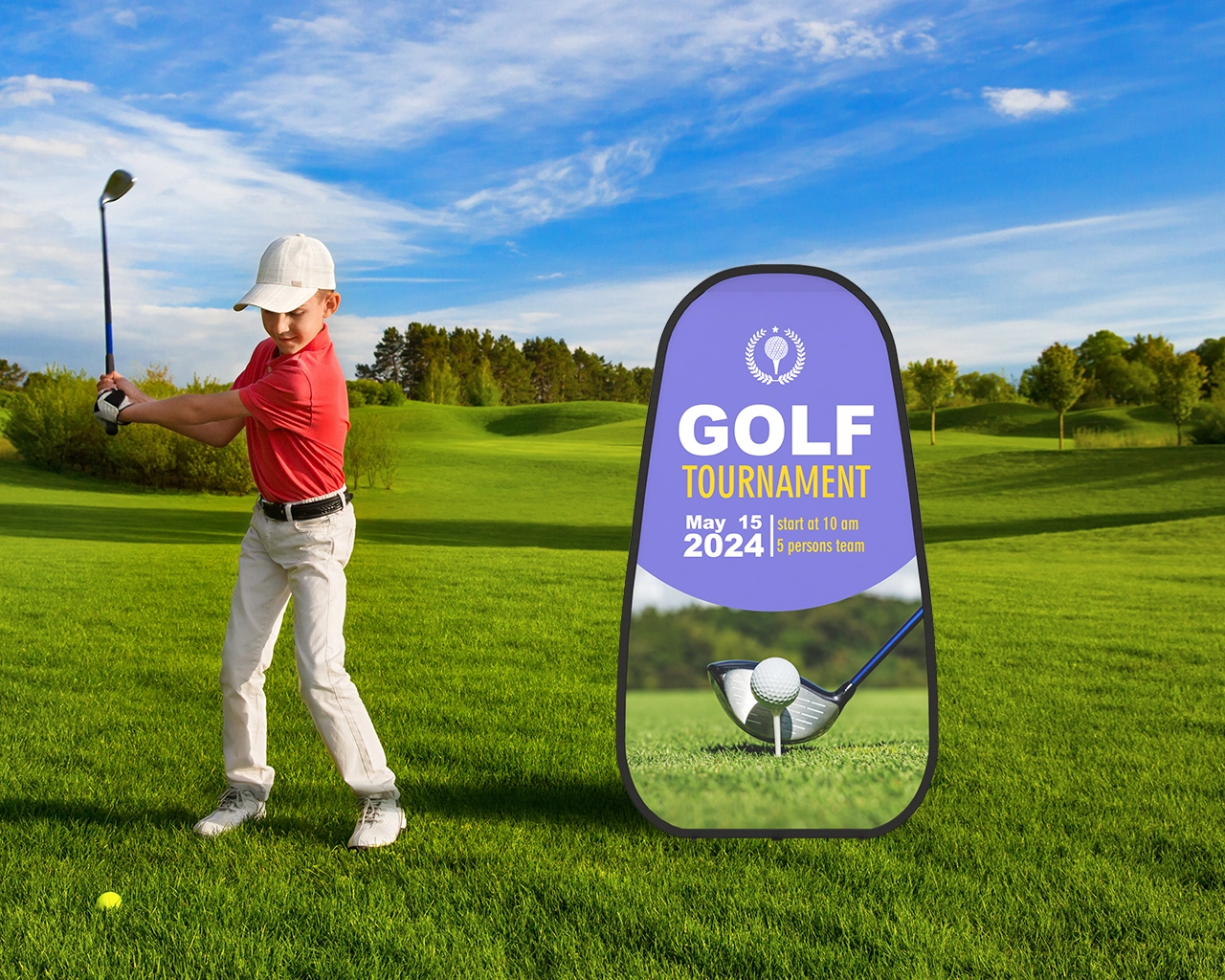 Vertical A-Frame Banner Stand