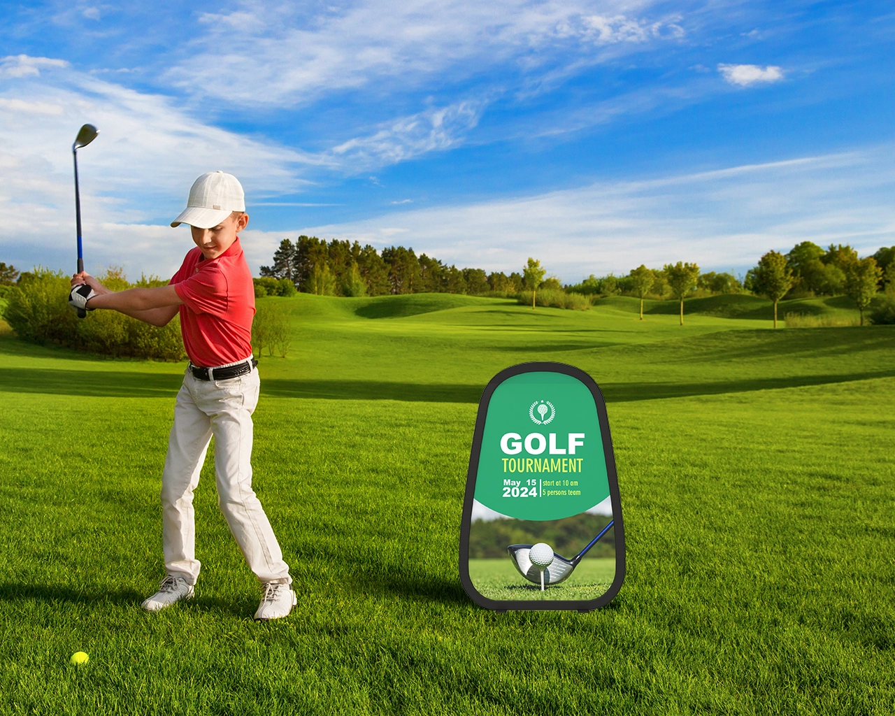 Vertical A-Frame Banner Stand