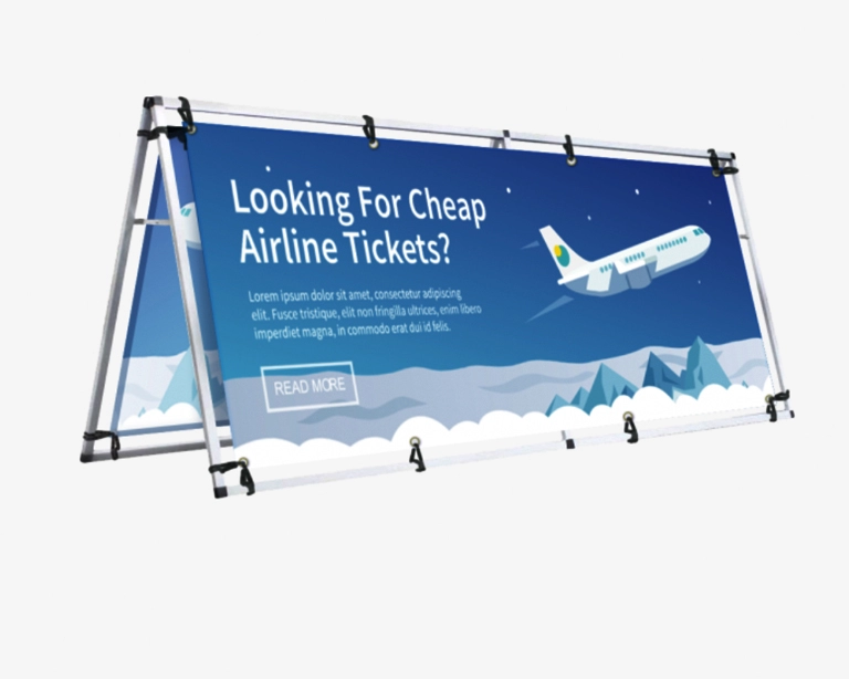 A-Frame Banner Display
