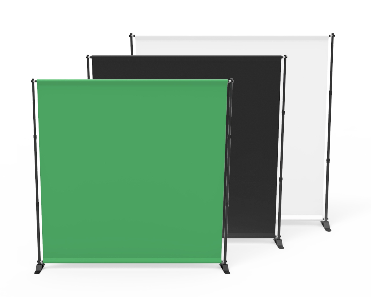 Adjustable Step and Repeat Video Backdrop Tension Fabric Display for Online Conferencing