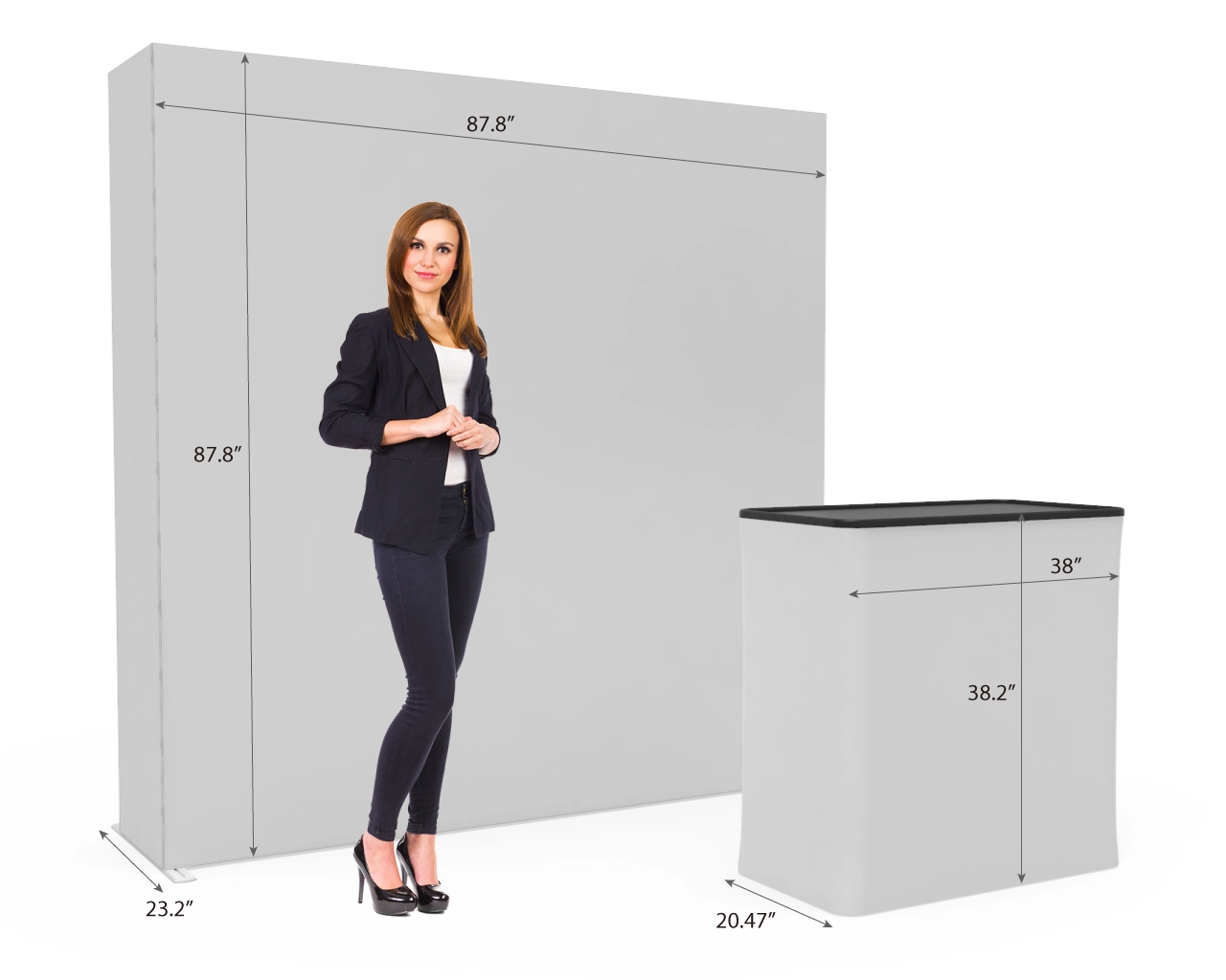 8ft SEGQuick™ Booth 29 - Pop Up Backlit