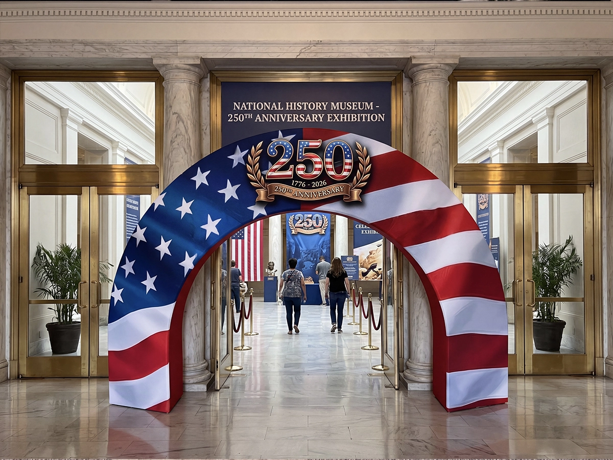 Custom Triangular Trade Show Archway Display