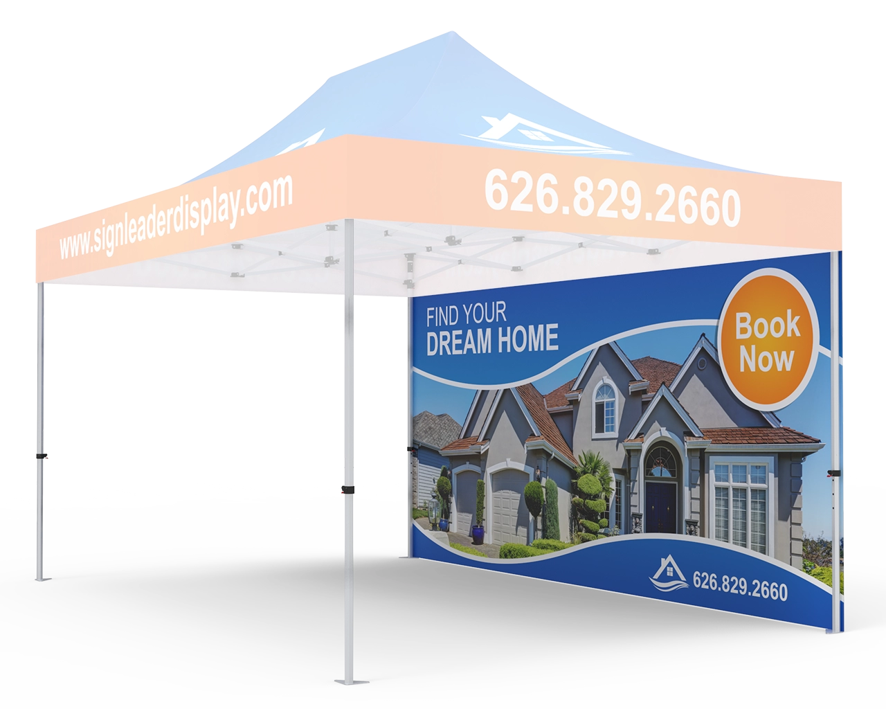 Custom Printed Tent Full Backwall for 10x15 Tent
