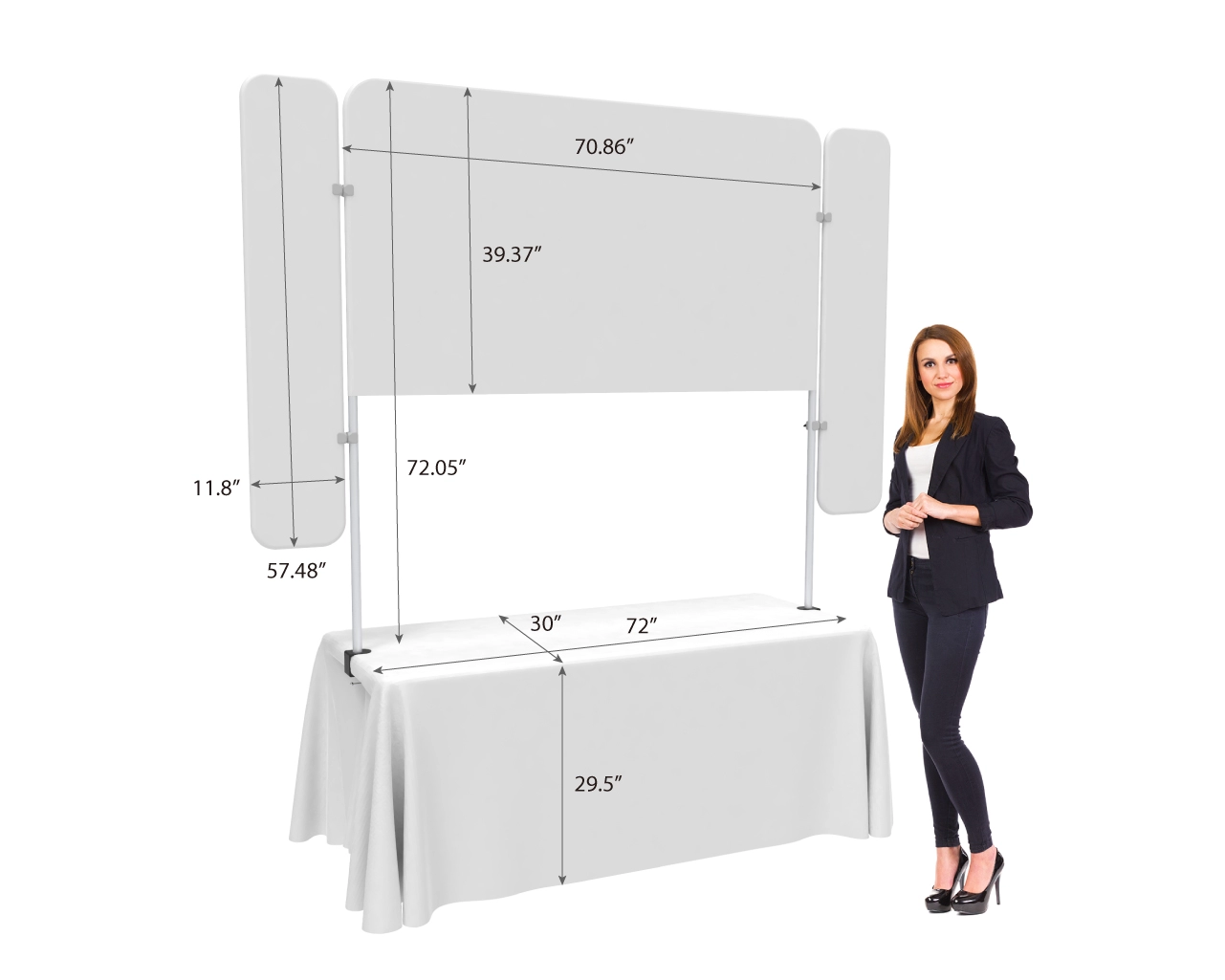 Double Header Tabletop Trade Show Displays