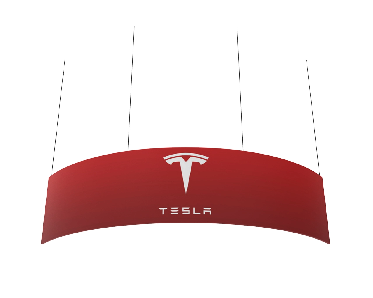15ft Curved SkyTube Hanging Trade Show Sign