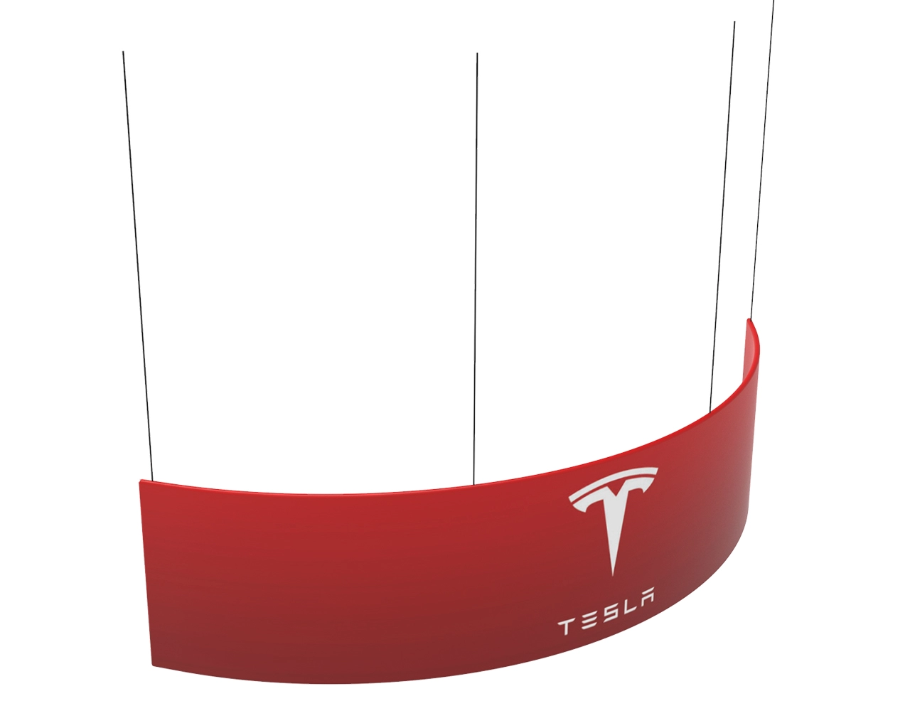 15ft Curved SkyTube Hanging Trade Show Sign