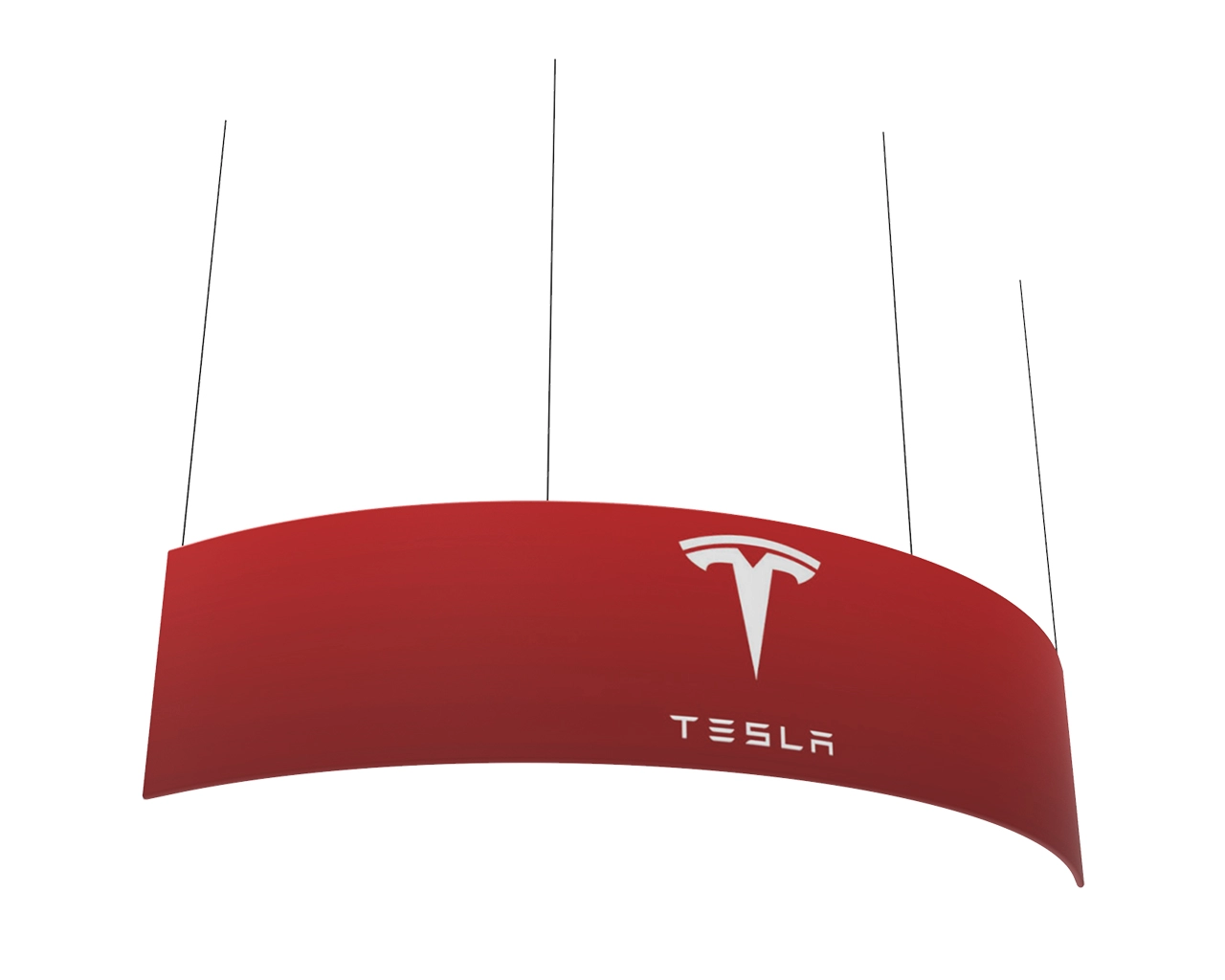 15ft Curved SkyTube Hanging Trade Show Sign