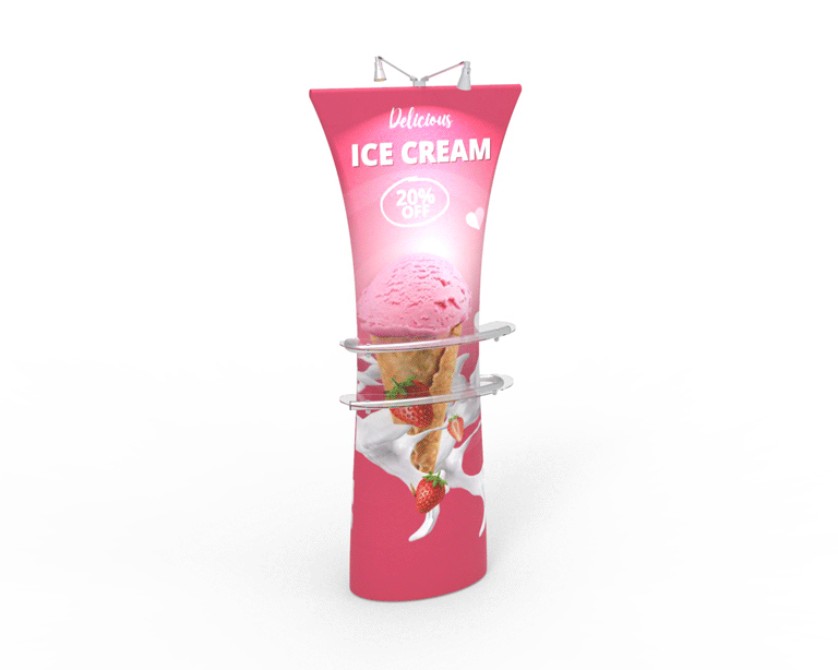 Straight Top Fabric Banner Stand 