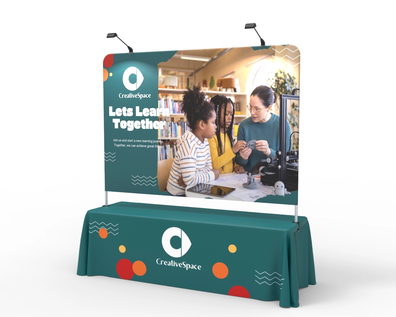 8ft Straight Trade Show Tabletop Display